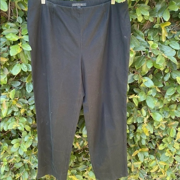 LAFAYETTE 148 NEW YORK Black Pants Sz 12 Side Zip - Picture 1 of 6